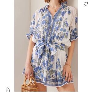 Juliet Dunn Floral Blouson Dress